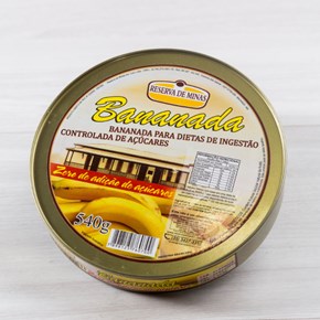 Bananada Zero Açucar/ Diet - Lata - Reserva de Minas - 540g